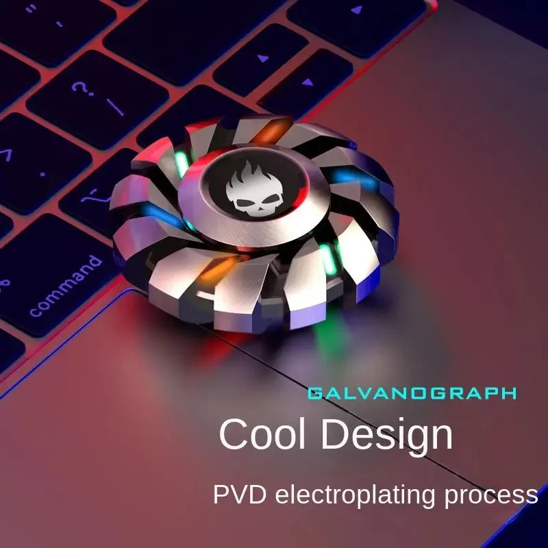 YIJOO Mini Smart Fidget Spinner - All-Metal, Luminous Gyro Set for Stress Relief