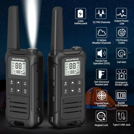 Baofeng F22 Mini Walkie Talkie PMR FRS - Long Range