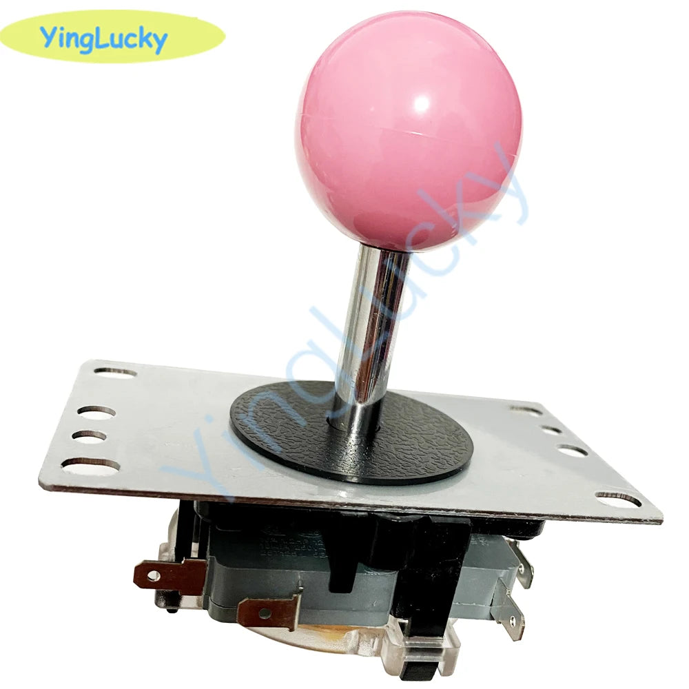 YingLucky Y-10 Arcade Joystick &ndash; Durable 4/8 Way Fighting Stick Parts With a pink ball