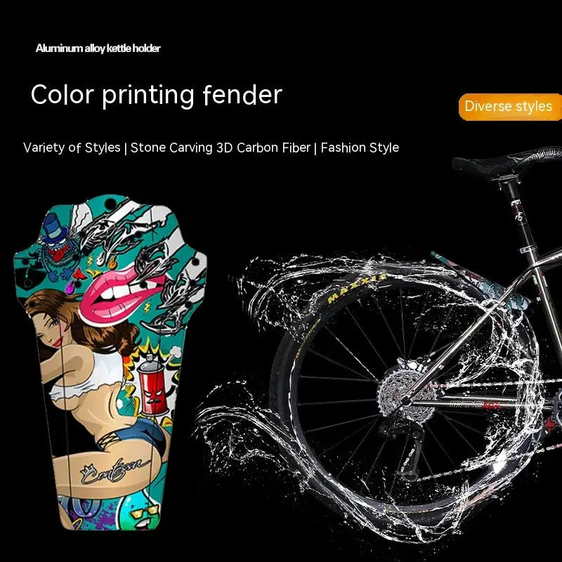 ENLEE Mountain Bike Fender Personalized Carbon Fiber Pattern Color DH Downhill Mountain Bike Saddle Fender Universal by InterCyprus Trading Ltd