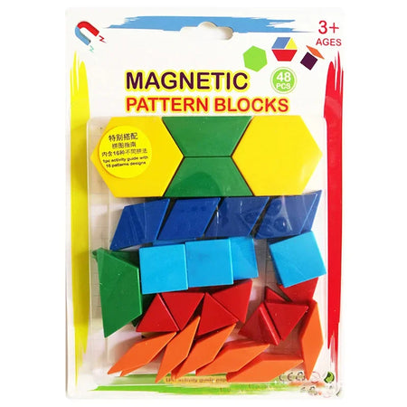 Magnetic Alphabet Learning Letters for Kids - 26pcs 48 Geometric Figures