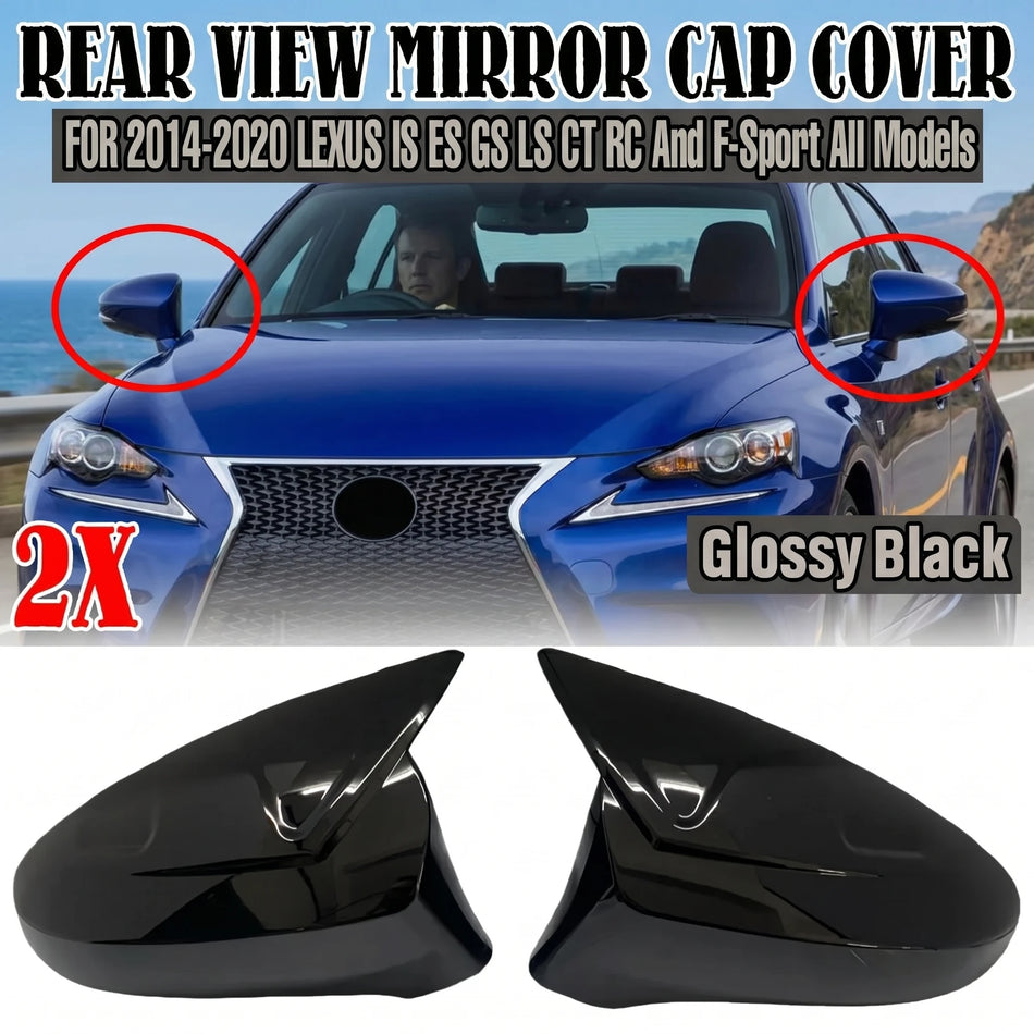 ABS Plastic Side Mirror Caps For Lexus IS200 250 300 350