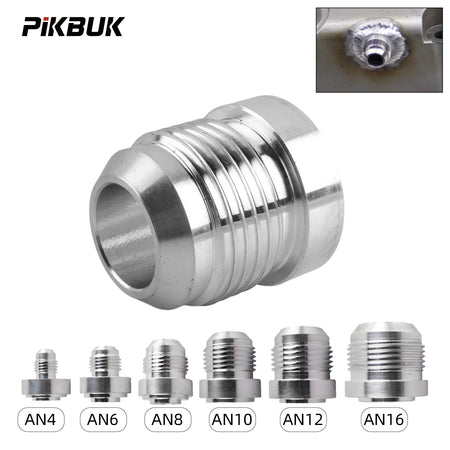 Stainless Steel AN Male Billet Straight Weld Bung Hose Fittings by InterCyprus Trading Ltd