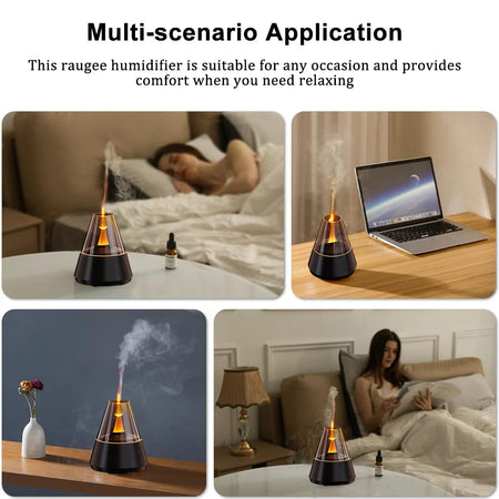 Aroma Air Humidifier Flame Essential Diffuser 120ML &ndash; Mini