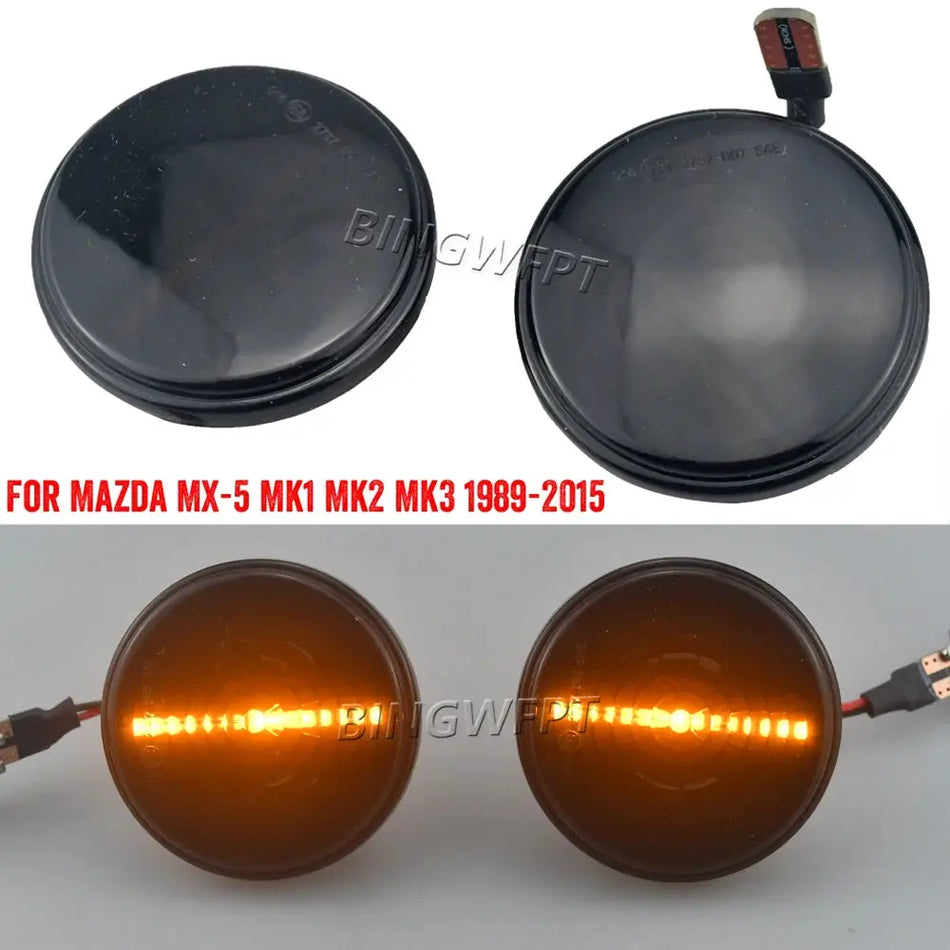 Side Marker Light For Mazda MX5 MX-5 MK1 MK2 MK3 Turn Signal Dynamic LED Repeater Lamp Flowing Indicator 1989 1999 2000-2015 by InterCyprus Trading Ltd