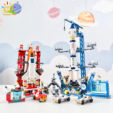 HUIQIBAO Aviation Spaceport Building Blocks Set for Kids