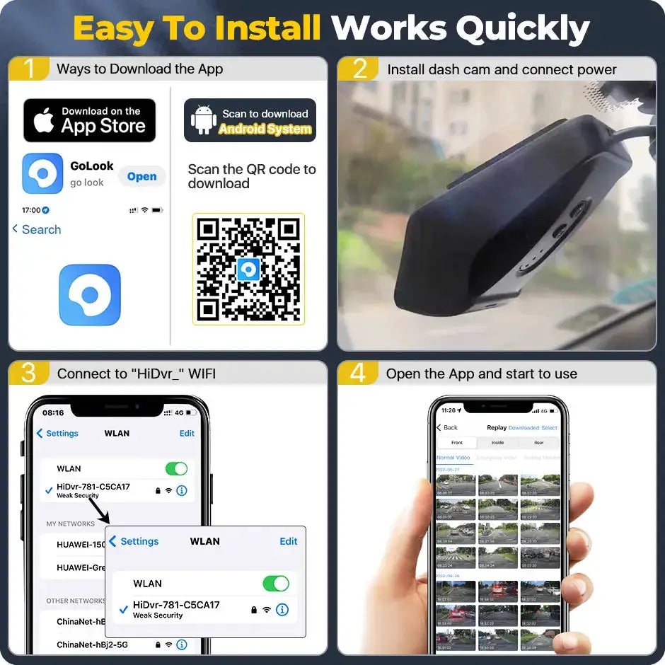 2K Full HD WiFi Dash Cam With Night Vision And Car DVR by InterCyprus Trading Ltd
