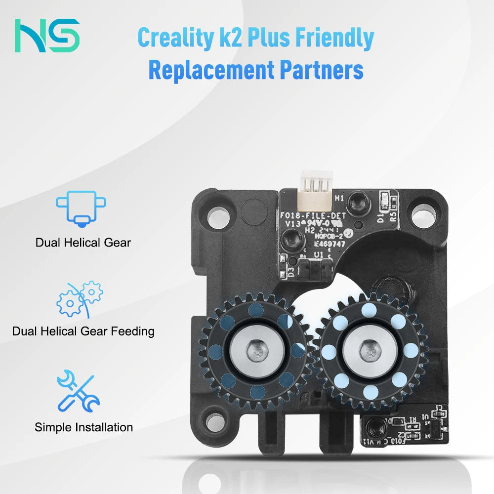 Creality K2 Plus Extruder Gear Kit &ndash; Nickel DLC Coated