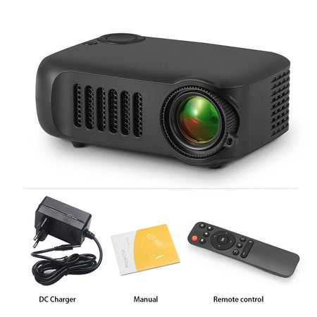 A2000 &ndash; Ultra Portable Mini Projector 1080P 4K HDMI Black / AU Plug