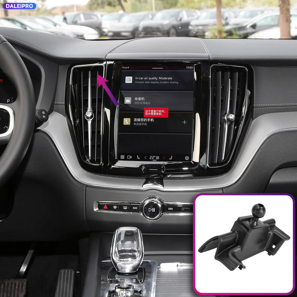 Държач за телефон в кола от ABS с 66W зареждане за Volvo XC60 2022-2025