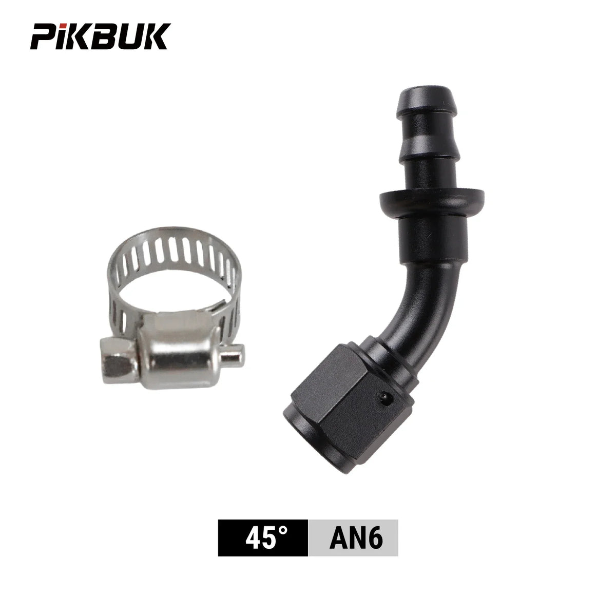 PIKBUK Universal AN4 6 8 10 12 Push-on Hose End Fittings Fuel Oil Cooler Hose Fitting 180 Degree Reusable Connection Adapter by InterCyprus Trading Ltd