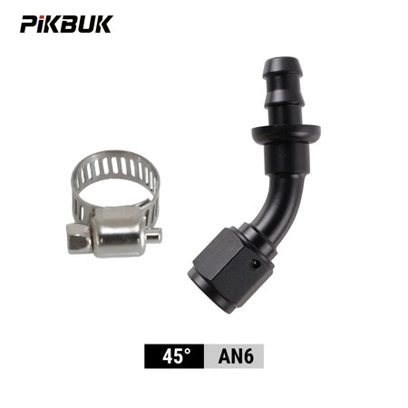 PIKBUK Universal AN4 6 8 10 12 Push-on Hose End Fittings Fuel Oil Cooler Hose Fitting 180 Degree Reusable Connection Adapter by InterCyprus Trading Ltd
