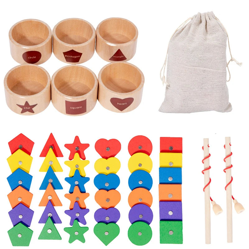 Wooden Magnetic Sorting Shapes Toy &ndash; Sensory Learning
