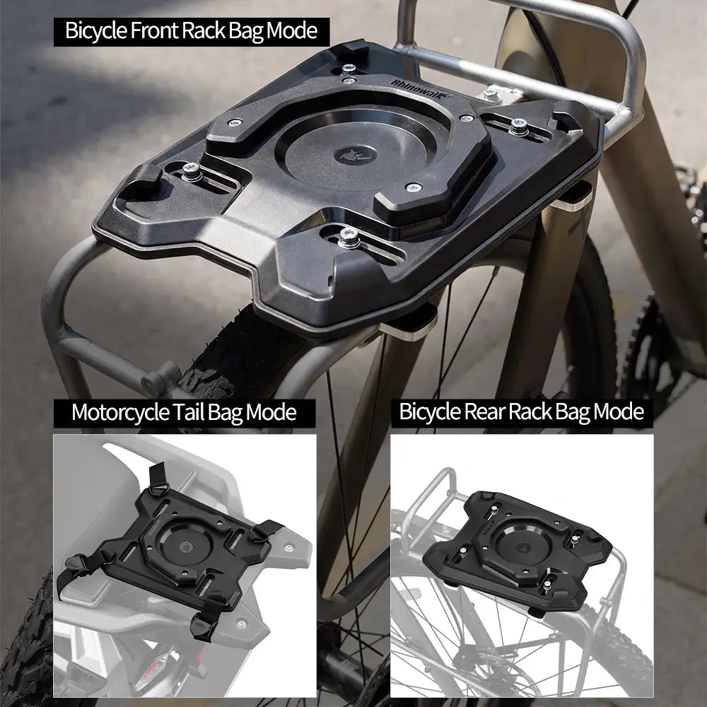 Rhinowalk Motorcycle Magnetic Bag Expansion Base For MJX2011 Back Seat Tail Saddle Extended Installation not for Tank Bag Mount by InterCyprus Trading Ltd