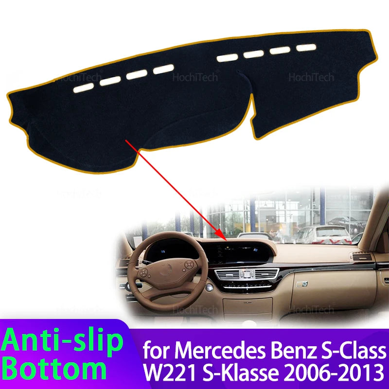 Polyesterinen kojelaudan matto Mercedes-Benz S-luokka W221 S300 S400 S500