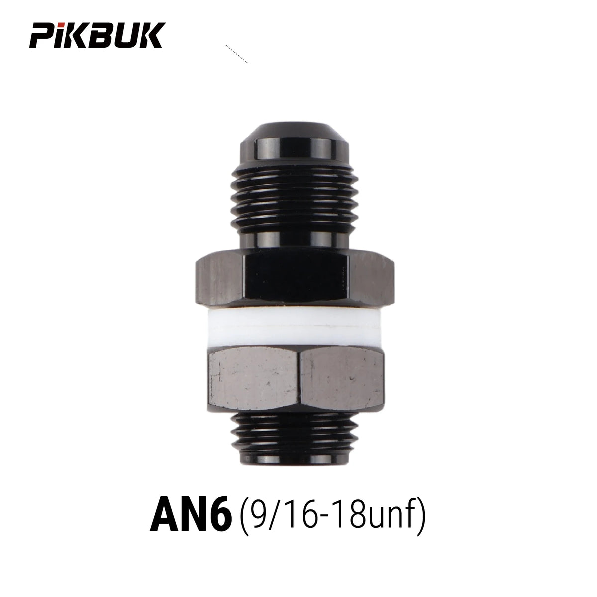 PIKBUK AN6 AN8 AN10 AN12 Fuel Cell Bulkhead Fitting Accessories Fuel Cell Bulkhead Adapter Fitting Black by InterCyprus Trading Ltd