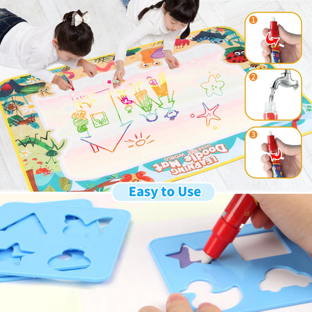 Coolplay Magic Water Drawing Mat &ndash; Reusable Doodle Fun for Kids