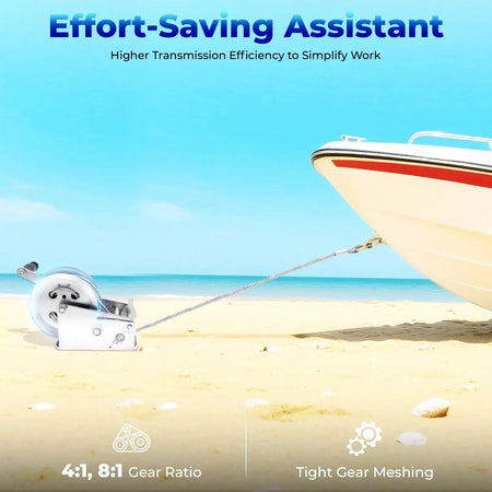 Manual Winch 3500lbs Max Pulling Force &ndash; Durable Steel Build