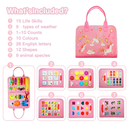 7-In-1 Montessori Busy Board &ndash; Educational Toy For Ages 3-6