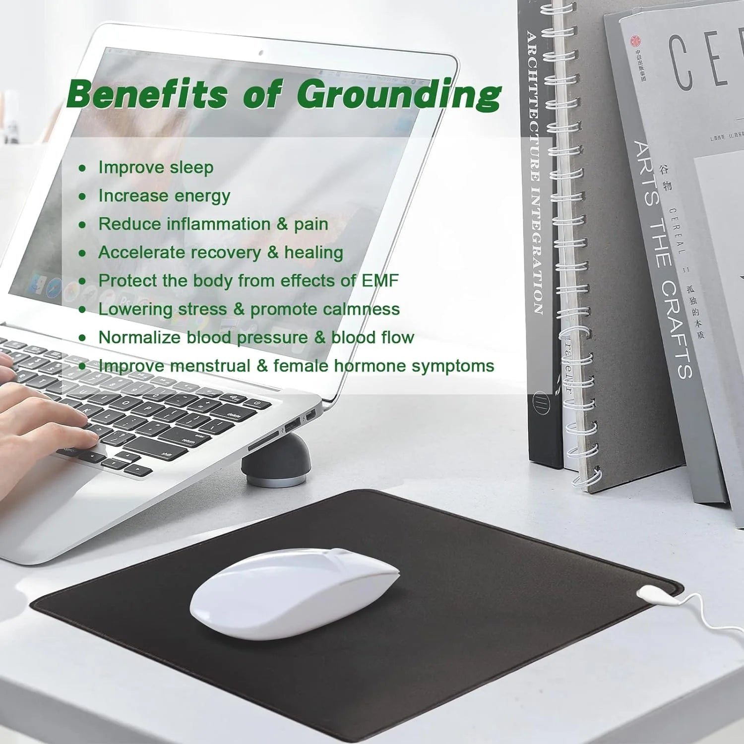 11X13 Grounding Mat Mouse Pad &ndash; Relieves Stress And Pain