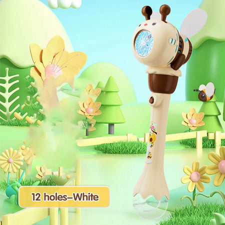 Bee Bubble Machine &ndash; Automatic 12 Hole Bubble Blower white