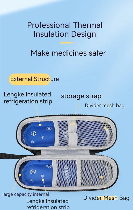 Eva Insulin Ice Pack Box - Portable Waterproof Cooler