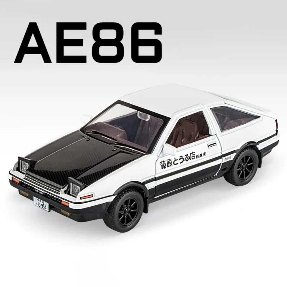 Mașină de jucărie din aliaj diecast la scară 1:30 cu retragere, uși deschise, caroserie metalică