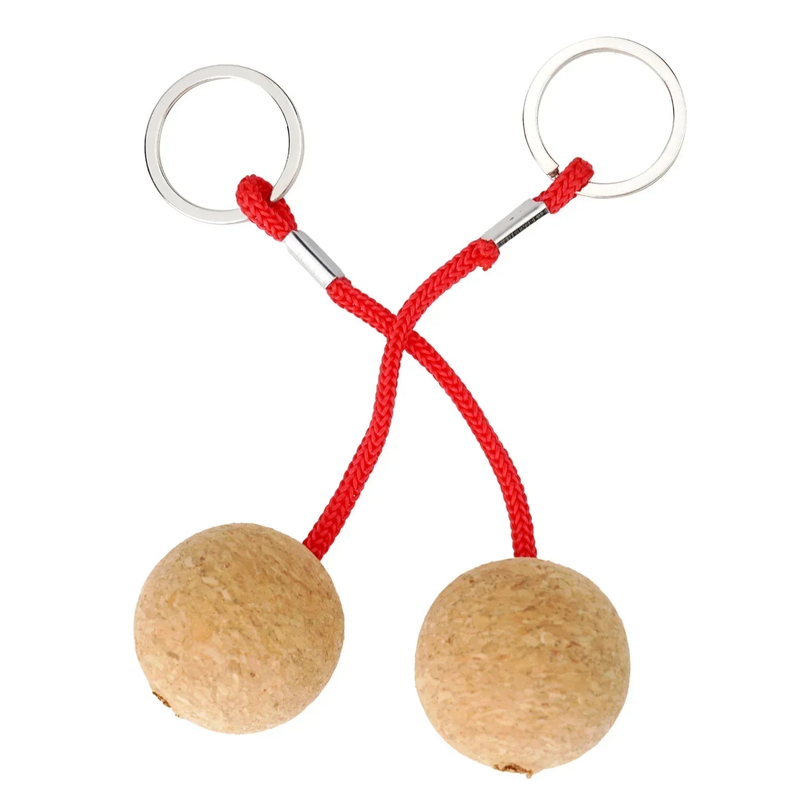 Ultraweight Floating Cork Ball Key Ring - 2pcs Kayak Keychain