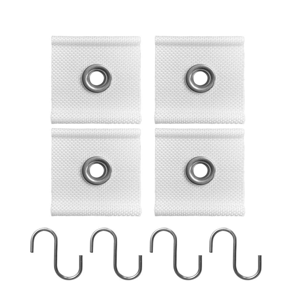 4Pcs S Shaped Camping Awning Hooks Clips - Durable &amp; Versatile for RV, Tent &amp; Home PC-4 White