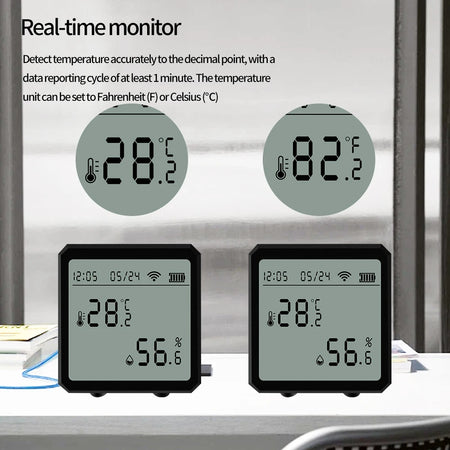 JuanJuan WiFi Temperature Humidity Sensor - LCD Display