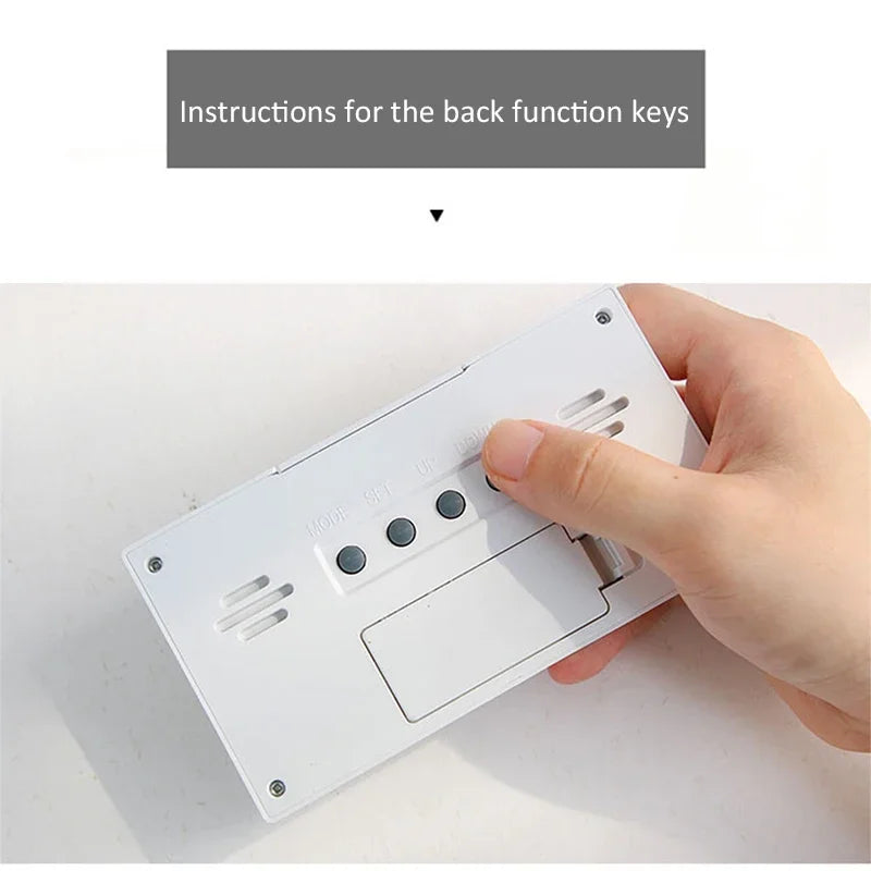 Multifunctional LCD Alarm Clock with Weather Display and Thermo-Hygrometer