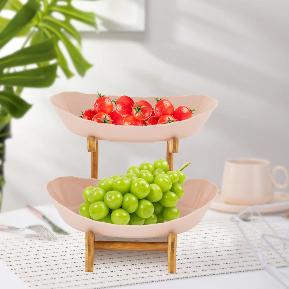 2-Tier Obstschalenständer – Eleganter Obstdisplay-Rack