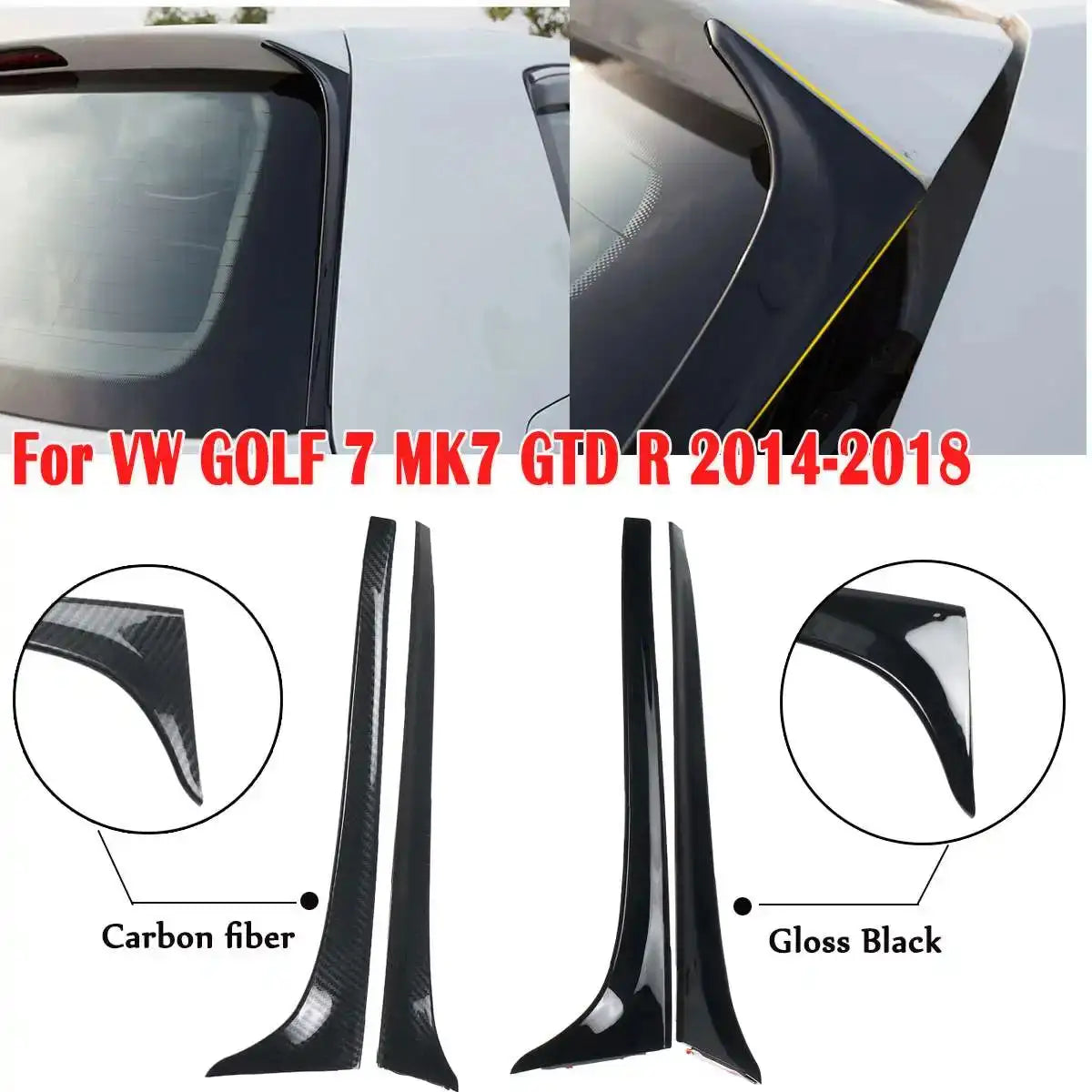 Carbon Fiber Rear Window Spoiler Wing For VW Golf 7 MK7