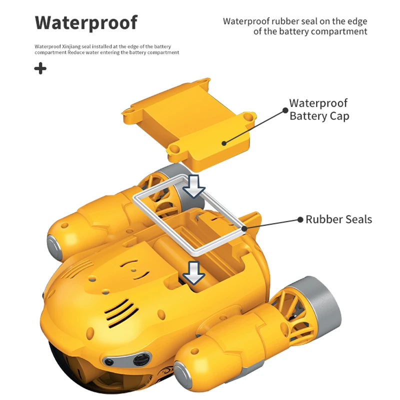 JJR RC Spray Undersea Boat - Waterproof High-Speed Motorboat for Kids