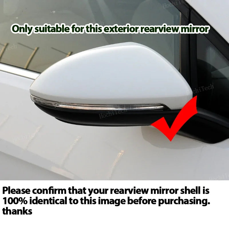 Achteruitkijkspiegel Cover Glanzend Zwart Hoorn Stijl Voor VW Golf MK7 7.5 GTI R