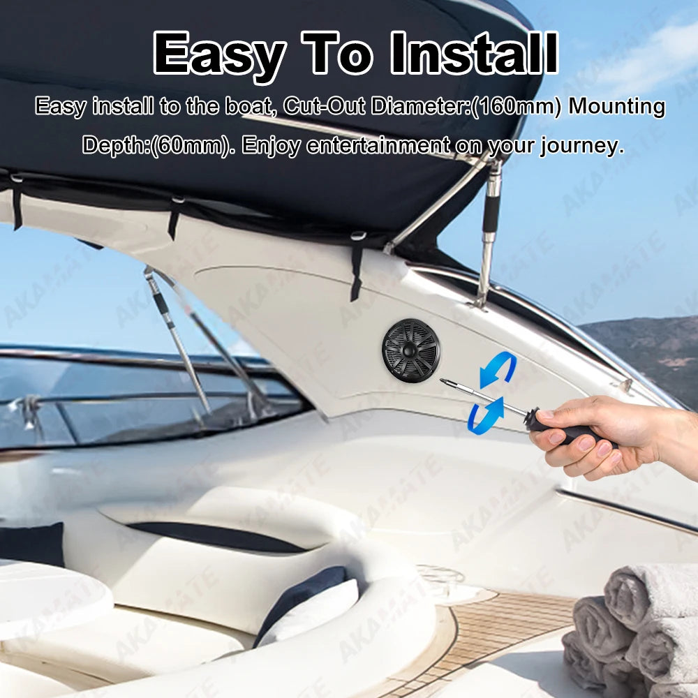 6.5Inch Horn Boat Speaker &ndash; Waterproof Flush Mount 240W