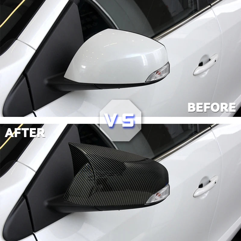 Capas de Espelho com Design de Morcego Renault Fluence 2010 2016 Pretas