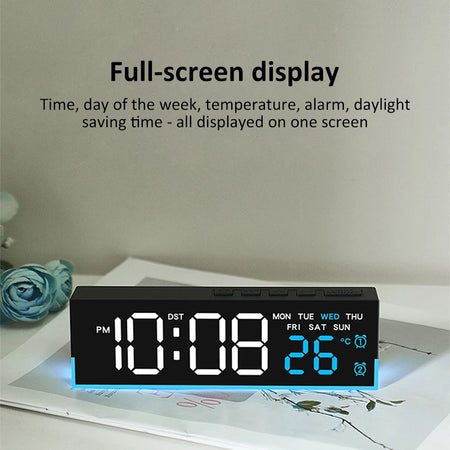 Digital LED Alarm Clock &ndash; Dual Alarm with Mood Lighting