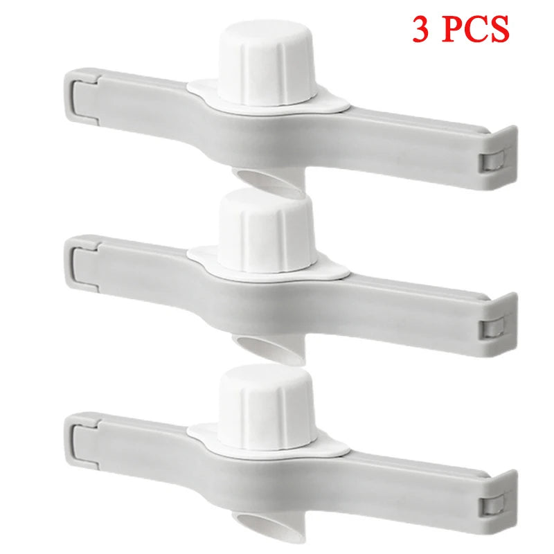 Screw Cap Food Sealing Clip for Freshness and Preservation grey 3 PCS