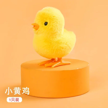 Yellow Jumping Chicken Wind-Up Plush Toy for Kids 2-4 Years Chick