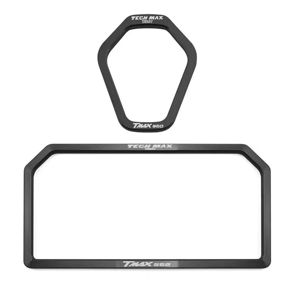 RSMINMOTO CNC Aluminium Meter Cover &amp; Switch Protector for Yamaha TMAX560 Tech Max Black