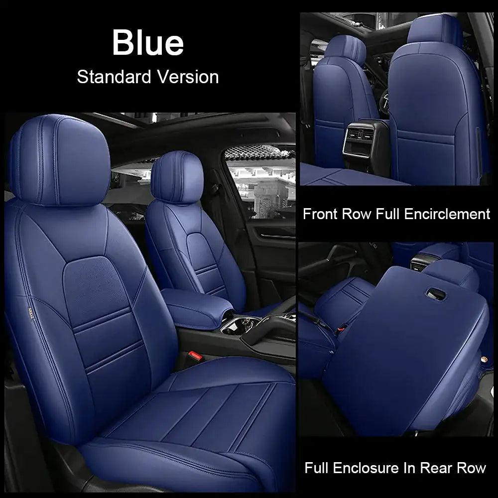 Custom Fitted Faux Leather Seat Covers For Audi A4 B8 8K Blue / CHINA