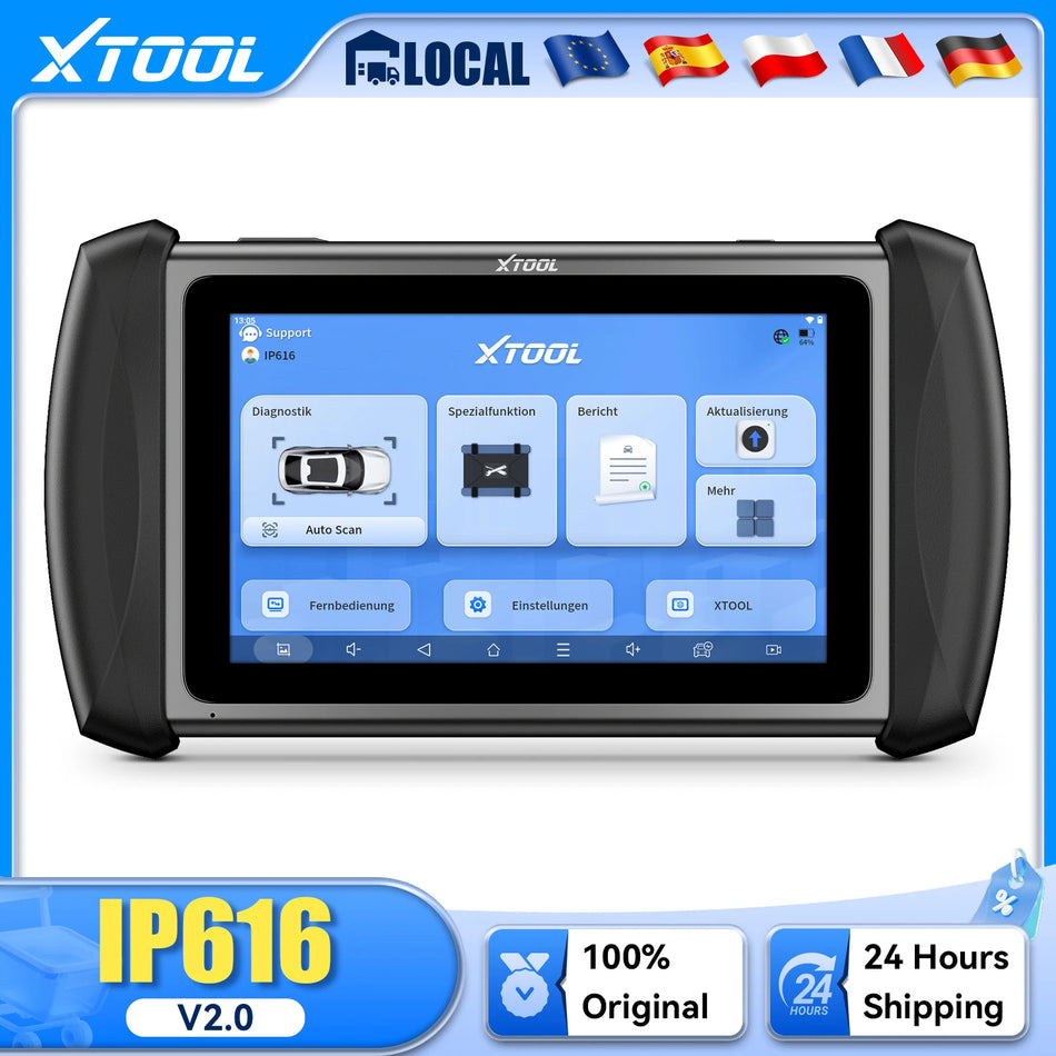 XTOOL InPlus IP616 Scanner de Diagnóstico OBD2 com 34 Serviços de Reset