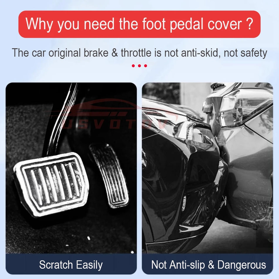 Pokrov za pedal in naslon za noge za Tesla Model Y in Model 3, aluminijast, protizdrsen, natančna prileganje