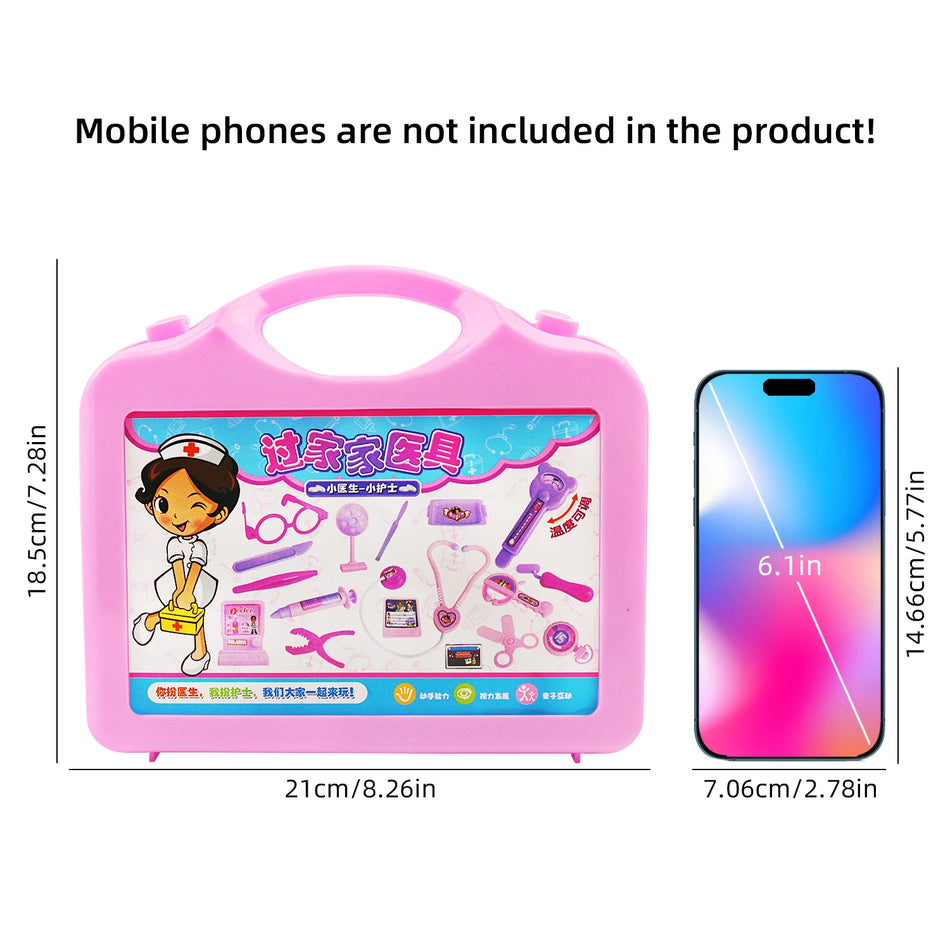 Детский игровой набор доктора Портативный медицинский комплект с инъекцией