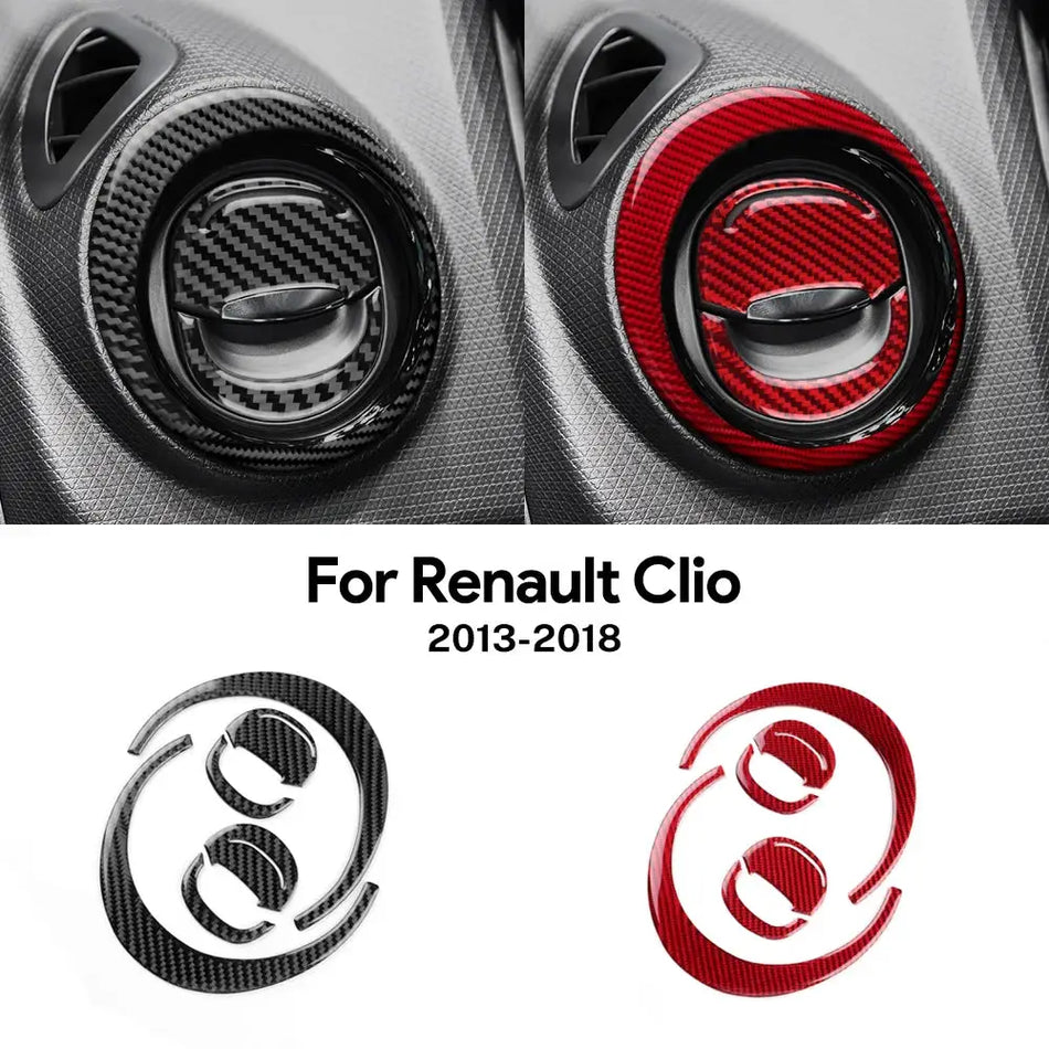 Carbon Fiber Air Vent Trim for Renault Clio 4 2013-2018 by InterCyprus Trading Ltd