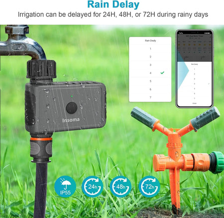 Insoma Smart Wifi Automatic Garden Water Timer