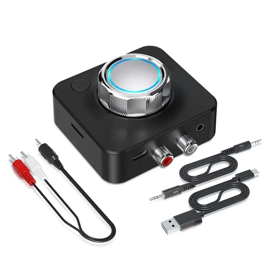 Bluetooth 5.0 Audio Ontvanger voor Auto Stereo, Draadloze AUX RCA Adapter