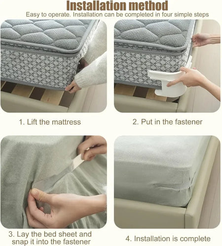 Invisible Bed Sheet Corner Tightener Clips - No-Slip Mattress Fasteners