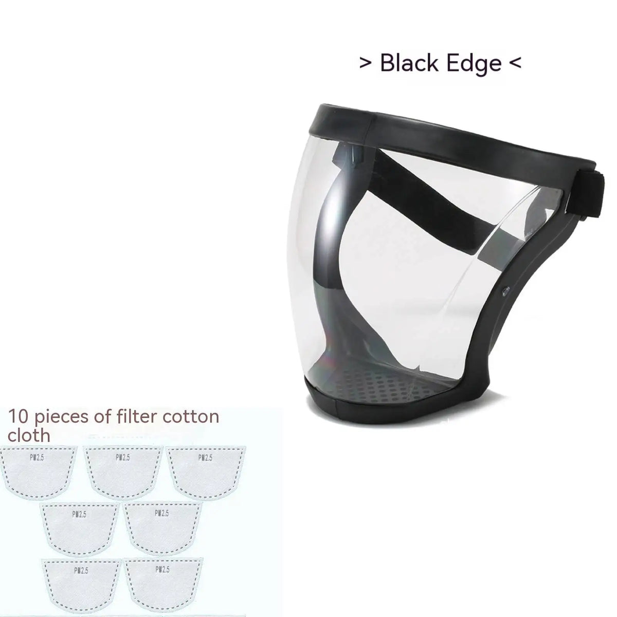 Transparent Facial Protector - Anti-Fog, Oil Proof, Full Face Shield for Weed Whacking &amp; Kitchen Use black 10 filter